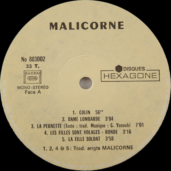 Malicorne, Malicorne - LP