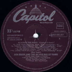 Bob Seger And The Silver Bullet Band, Against The Wind = Contra El Viento - LP: imagen 3
