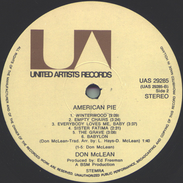 Don McLean, American Pie - LP