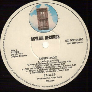 Eagles, Desperado - LP: imagen 3