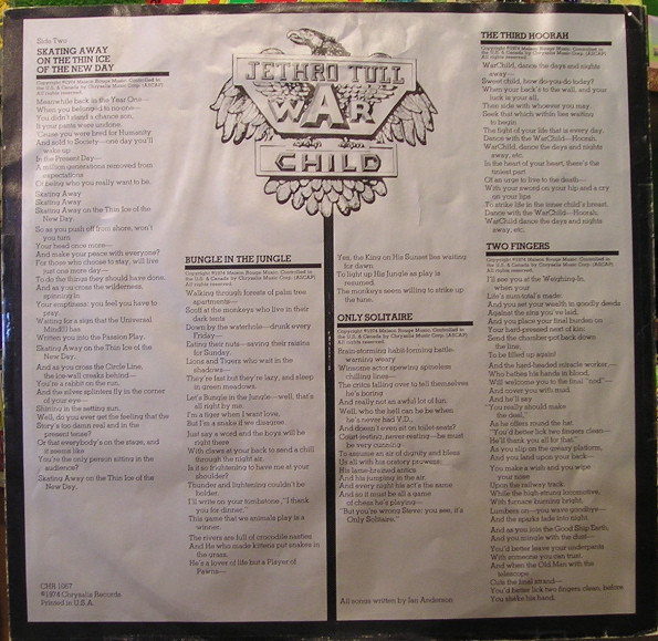 Jethro Tull, War Child - LP