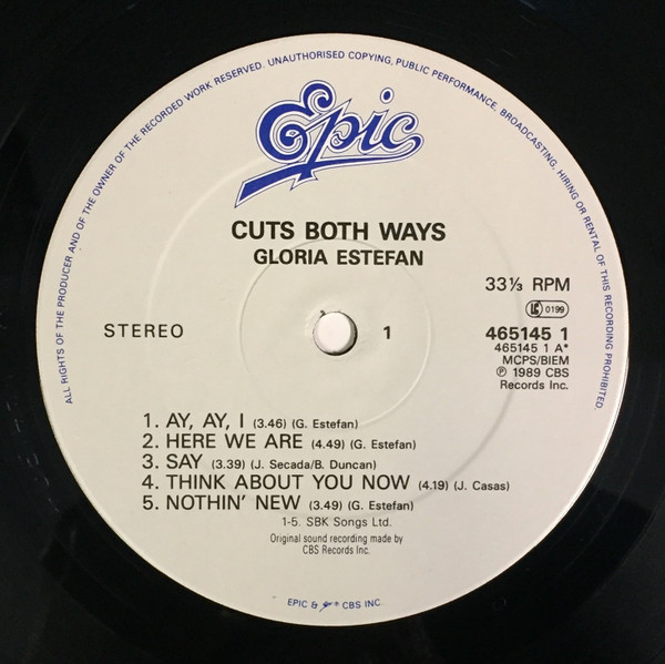 Gloria Estefan, Cuts Both Ways - LP