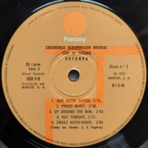 Creedence Clearwater Revival, Live In Europe - LP: imagen 16