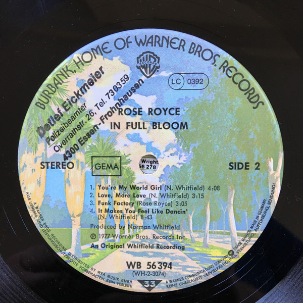 Rose Royce, In Full Bloom - LP