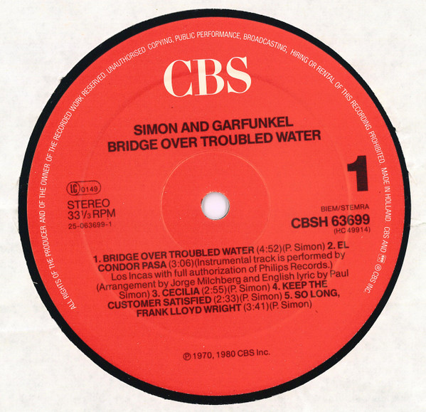 Simon & Garfunkel, Bridge Over Troubled Water - LP