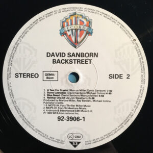 David Sanborn, Backstreet - LP: imagen 4