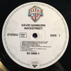 David Sanborn, Backstreet - LP: imagen 3