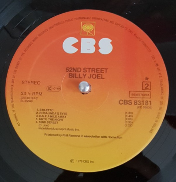 Billy Joel, 52nd Street - LP