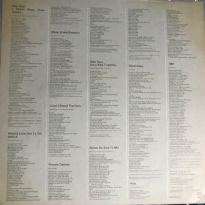 Tina Turner, Private Dancer - LP: imagen 4