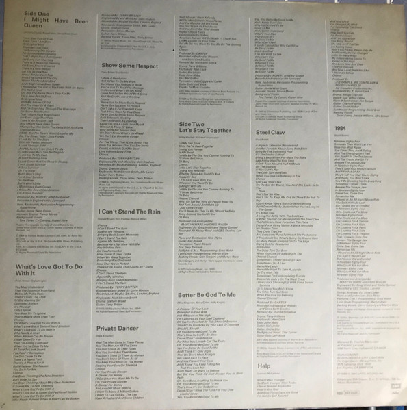 Tina Turner, Private Dancer - LP