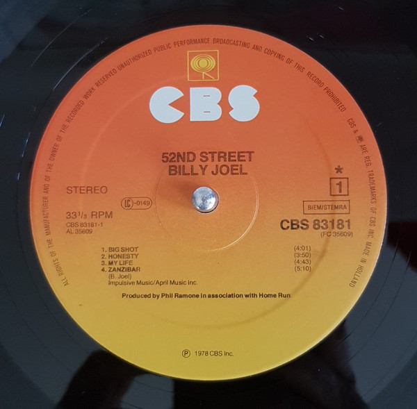 Billy Joel, 52nd Street - LP