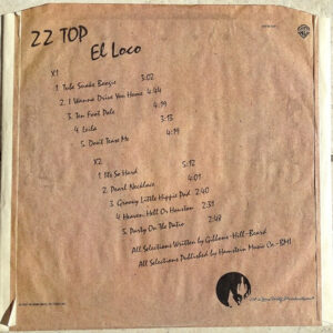 ZZ Top, El Loco - LP Album Stereo: imagen 5
