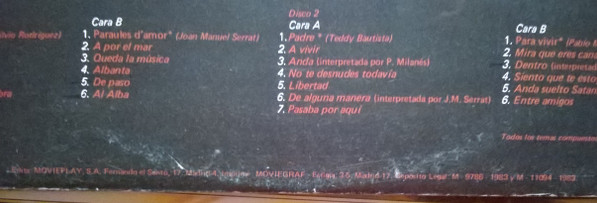 Luis Eduardo Aute, Entre Amigos - LP