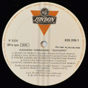 Zucchero, Zucchero - LP: imagen 8