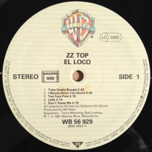 ZZ Top, El Loco - LP Album Stereo: imagen 3