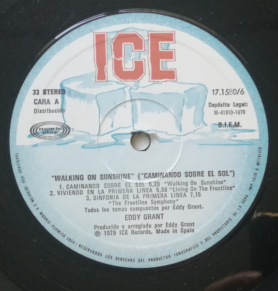 Eddy Grant, Walking On Sunshine = Caminando Sobre El Sol - LP