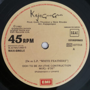Kajagoogoo, Ooh To Be Ah (The Construction Mix) - Maxi Singles: imagen 3