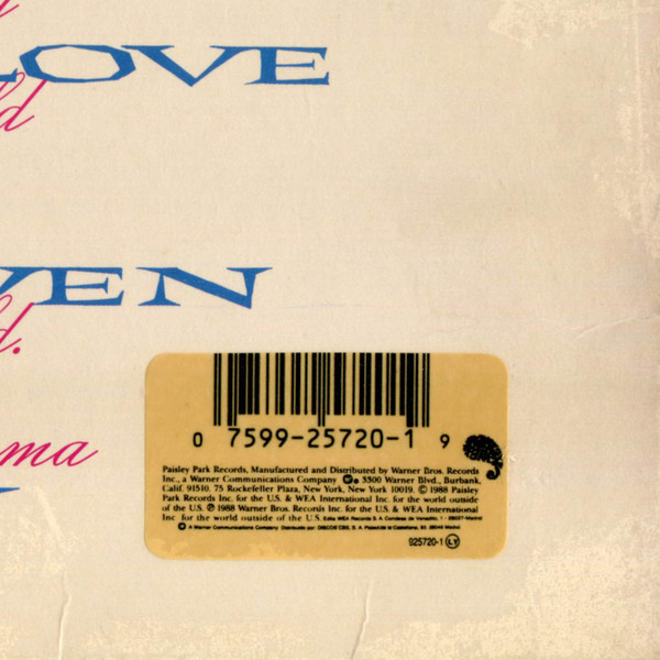 Prince, Lovesexy - LP Album Stereo