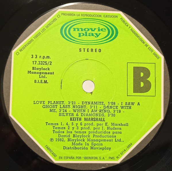 Keith Marshall, Keith Marshall - LP