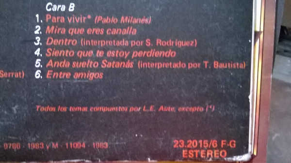 Luis Eduardo Aute, Entre Amigos - LP