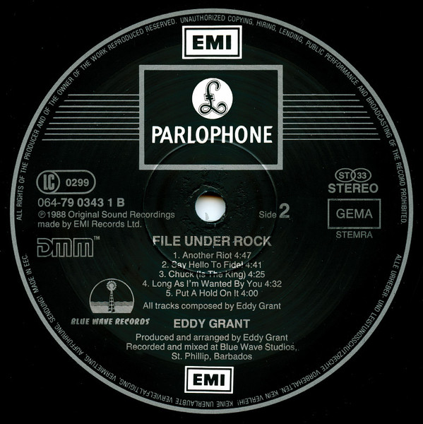 Eddy Grant, File Under Rock - LP