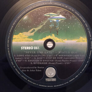 Status Quo, Never Too Late - LP: imagen 4