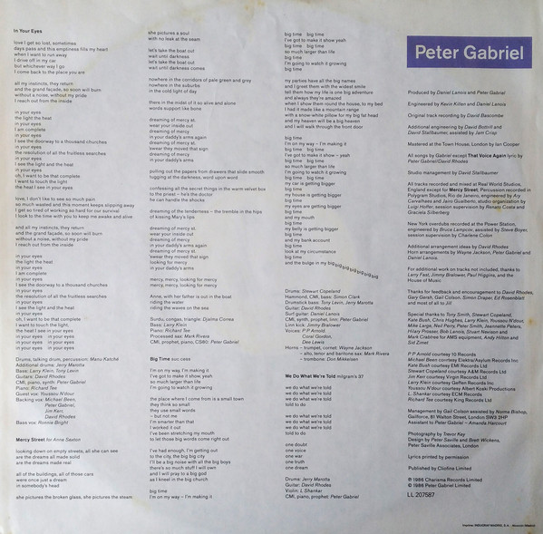 Peter Gabriel, So - LP