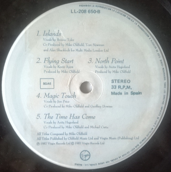 Mike Oldfield, Islands - LP