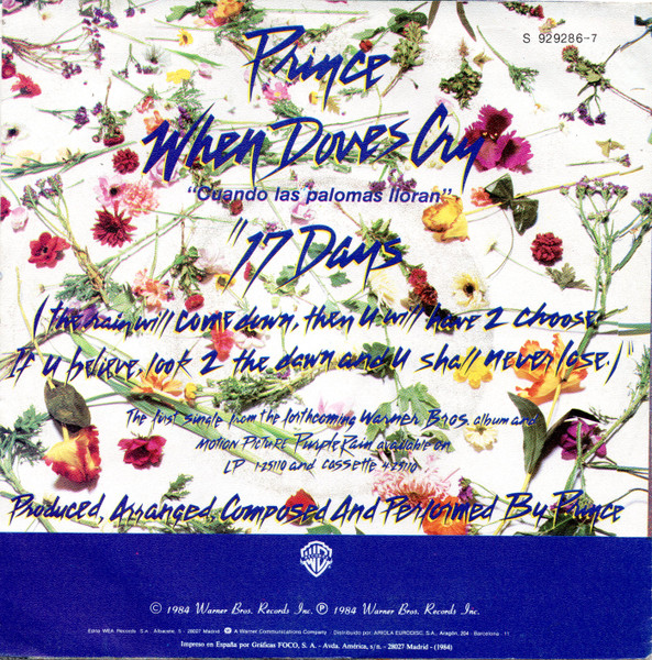 Prince, When Doves Cry - Singles