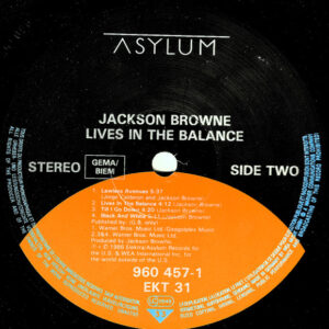 Jackson Browne, Lives In The Balance - LP: imagen 4