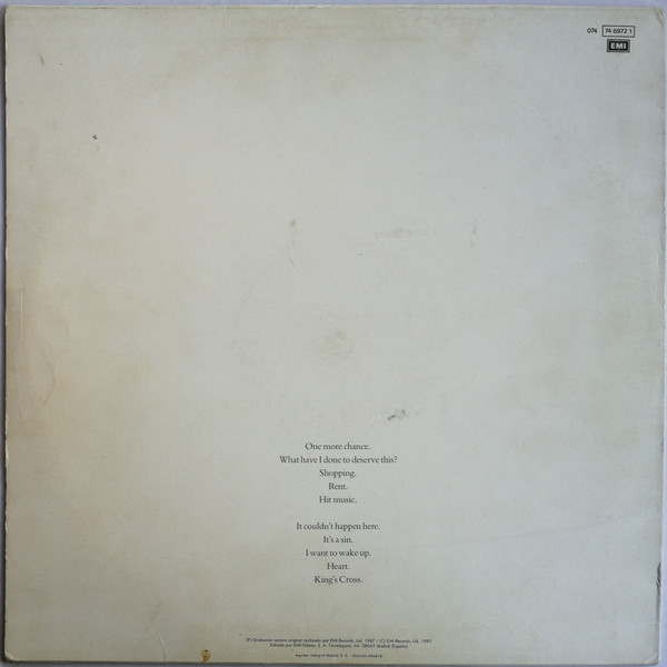 Pet Shop Boys, Actually - LP