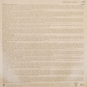 Carole King, Tapestry - LP: imagen 2
