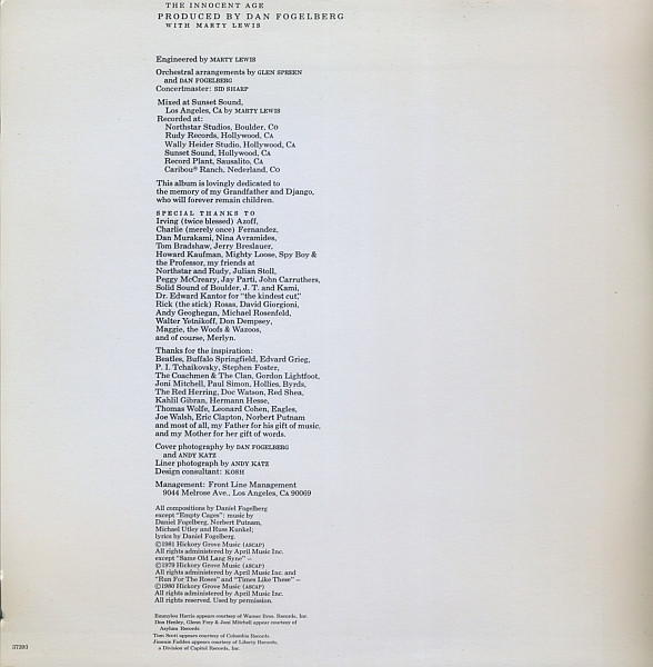 Dan Fogelberg, The Innocent Age - LP