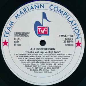 Alf Robertson, Tacka Vet Jag Vanligt Folk - LP: imagen 4