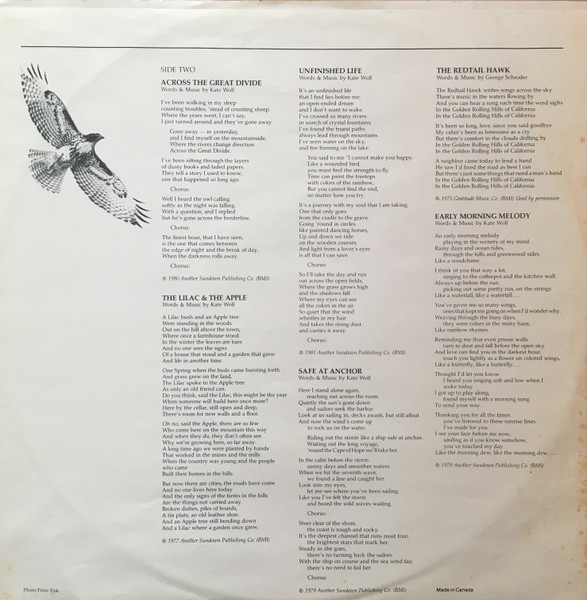 Kate Wolf, Gold In California - LP