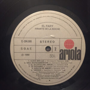 El Fary, Amante De La Noche - LP: imagen 4