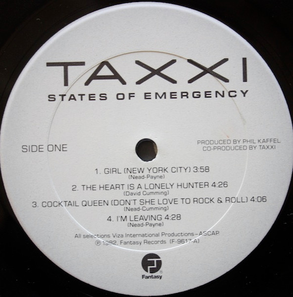 Taxxi, States Of Emergency - LP