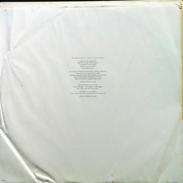 AC/DC, Flick Of The Switch - LP