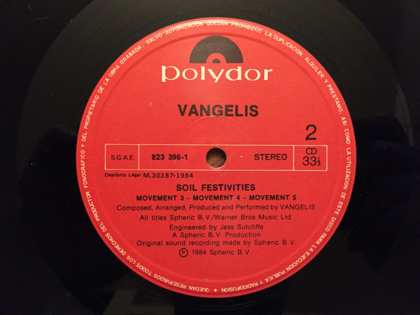 Vangelis, Soil Festivities - LP