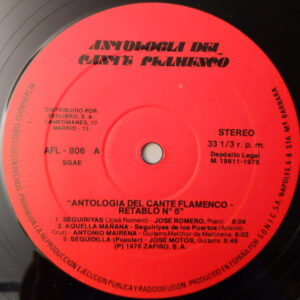 Various, Antología Del Cante Flamenco: Retablo 6 - LP: imagen 3