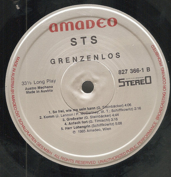 STS, Grenzenlos - LP Album Stereo
