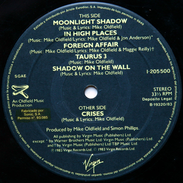 Mike Oldfield, Crises - LP