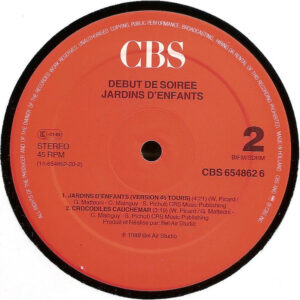 Début De Soirée, Jardins D'enfants - Maxi Singles: imagen 4