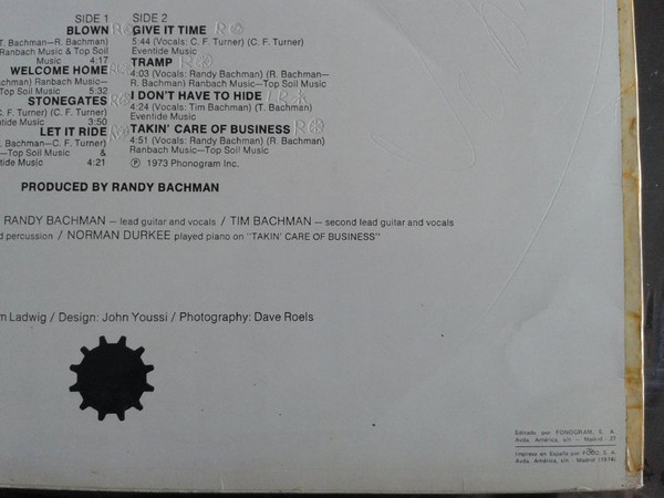 Bachman-Turner Overdrive, Bachman-Turner Overdrive II - LP