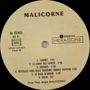 Malicorne, Malicorne - LP: imagen 6