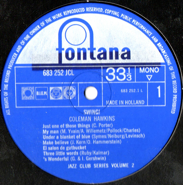 Coleman Hawkins, Swing! - LP