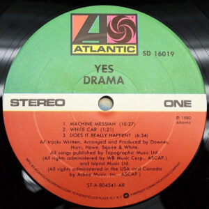 Yes, Drama - LP Album Stereo: imagen 5