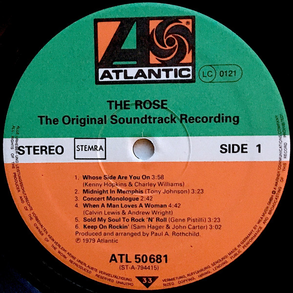 Bette Midler, The Rose - The Original Soundtrack Recording - LP