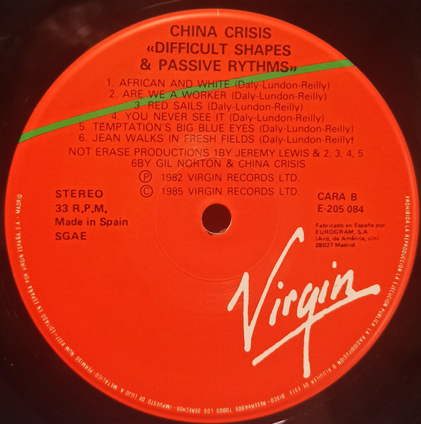 China Crisis, Difficult Shapes & Passive Rhythms - Some People Think It's Fun To Entertain - LP