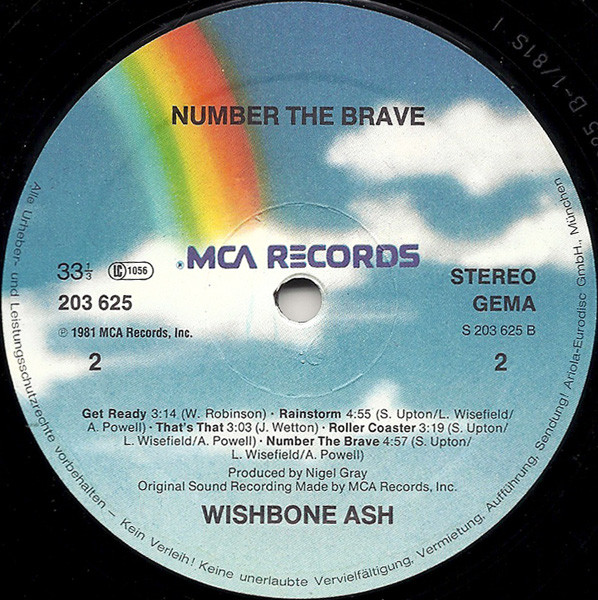 Wishbone Ash, Number The Brave - LP